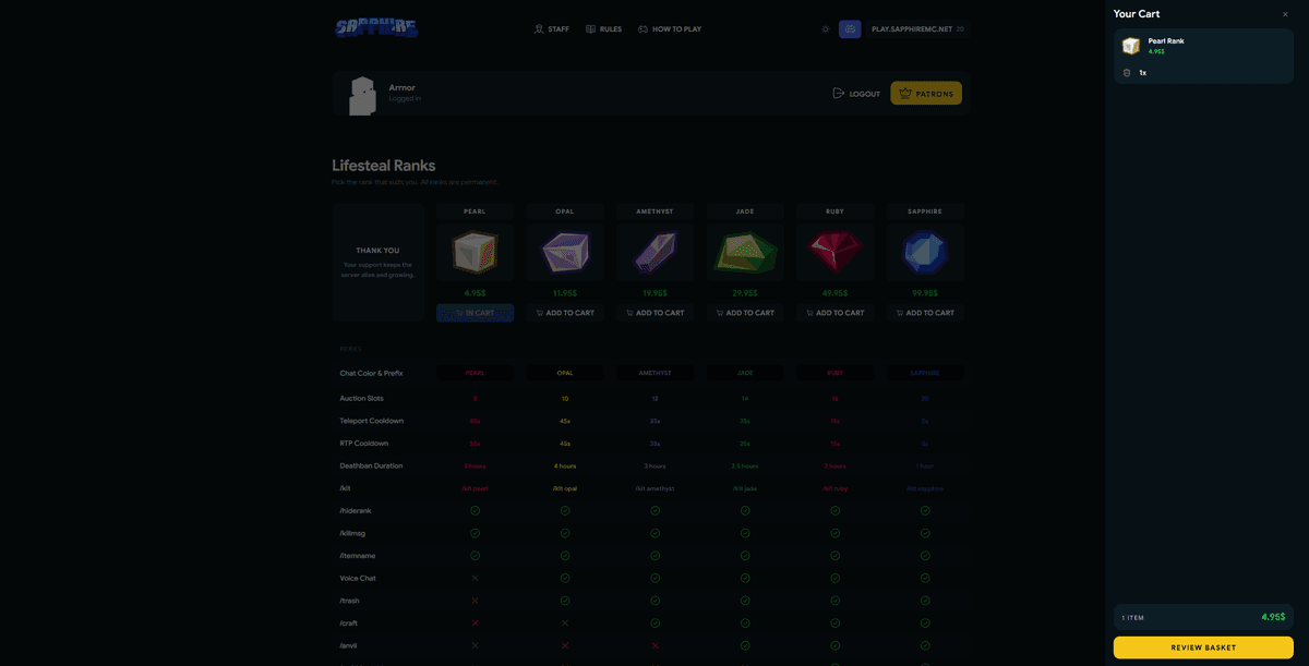 Karfan á Sapphiremc.net