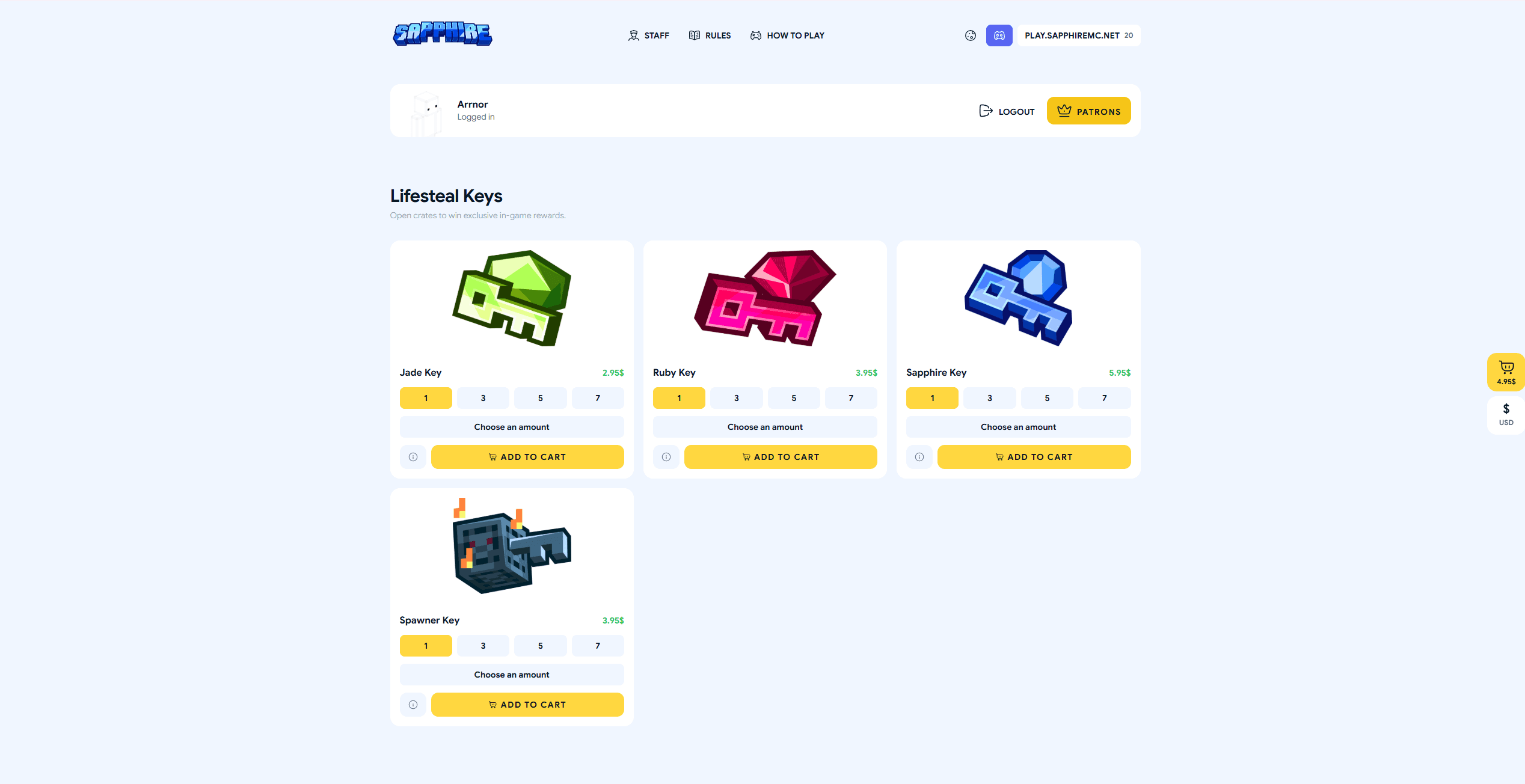 Kistulyklar á Sapphiremc.net