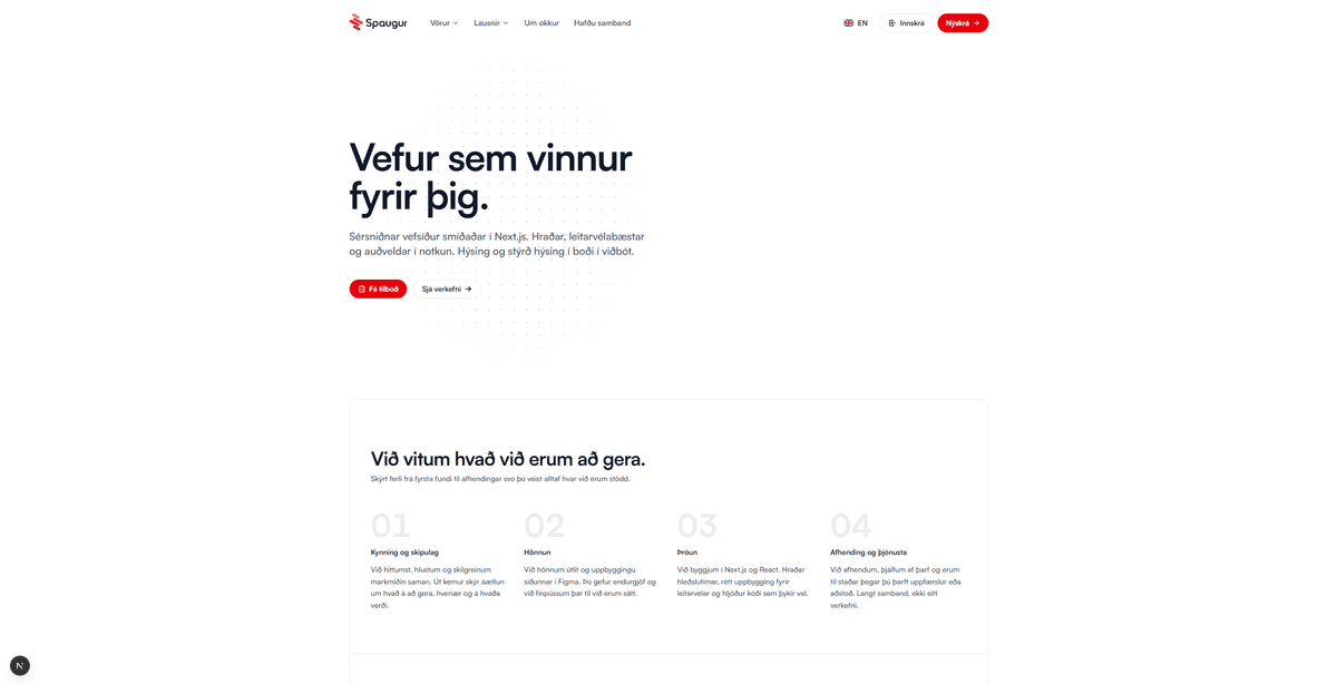 Vefsíðugerðarsíða Spaugur.is 2.0